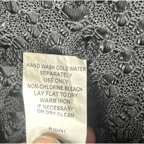 Chris McLaughin Women's 3/4 Sleeve Lace Midi Shift Dress Black Size 12 - Picture 6 of 7